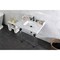 Kingston Brass 30 Carrara Marble Console Sink with Acrylic Legs, Marble WhiteMatte Black LMS3030MASQ0 - alternate 6